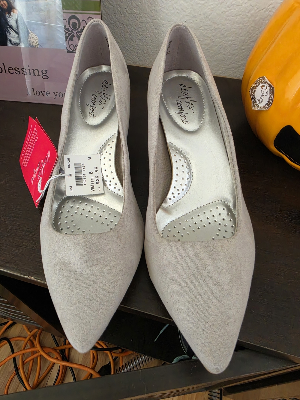 Women's Taupe Pointed Toe Pumps